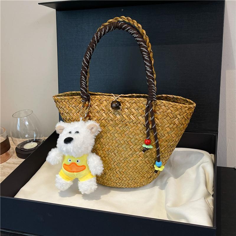 

Летняя новая мода плетеная маленькая овощная корзина женская сумка пляжная сумка мода