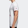 Adidas Alphanumeric Print Loose Casual Round Neck Short Sleeve T-Shirt Men Tops White CW2088