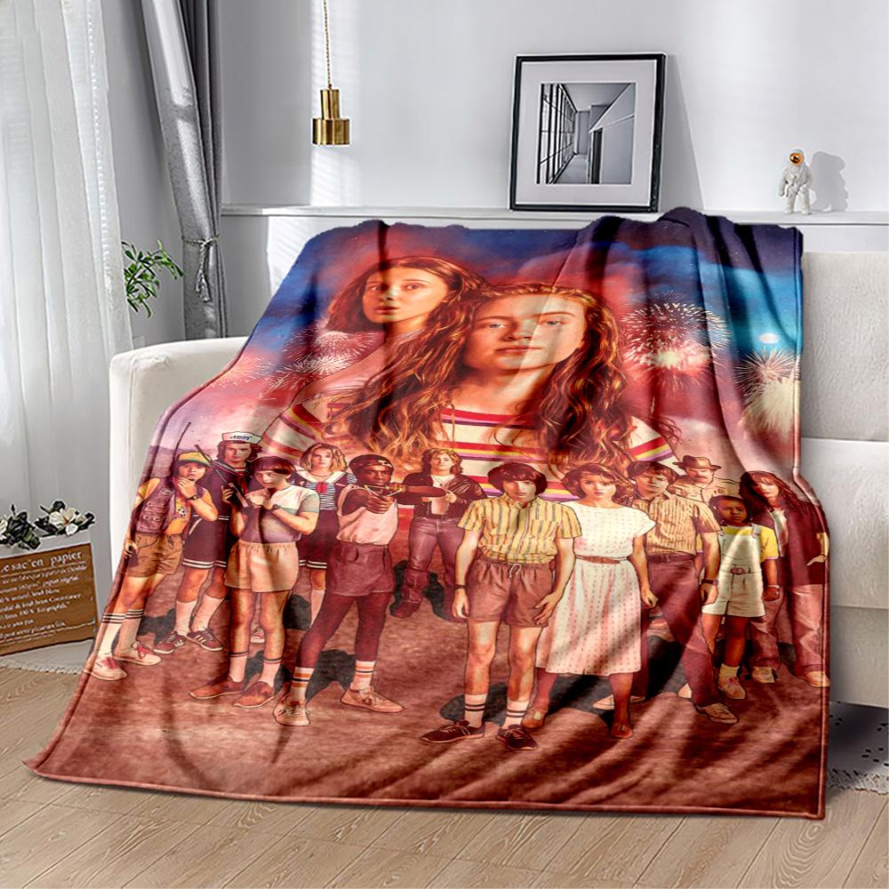 Stranger Things Blanket Suitable for sofas,travel, living rooms also a good gift for friends and family Suitable for all seasons.