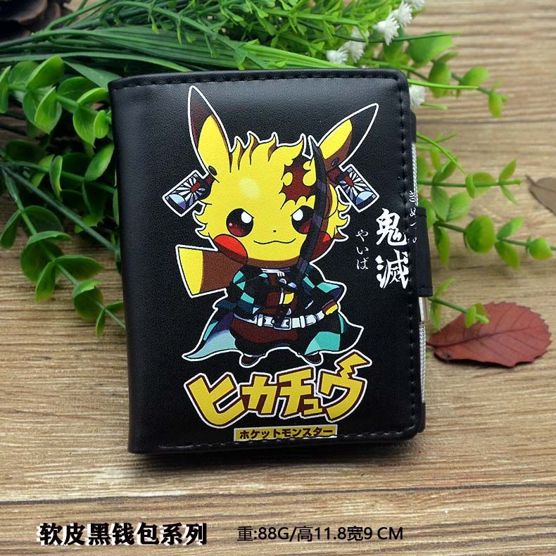 Japan cartoon comics Demon Slayer Stylish Vertical Bag Card Holder Coin Purse 0027