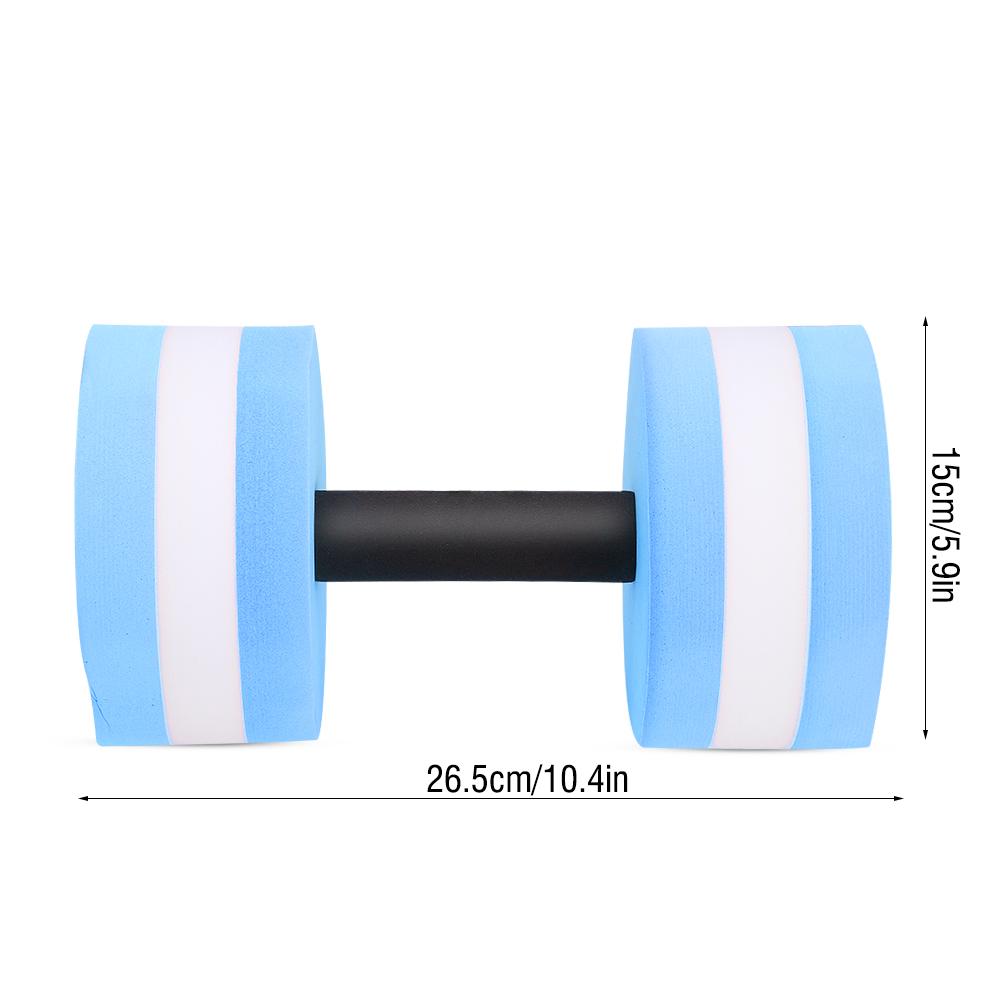 1 Pair Water Float Bodybuilding Training Fitness Yoga Dumbbell Barbell (Blue)