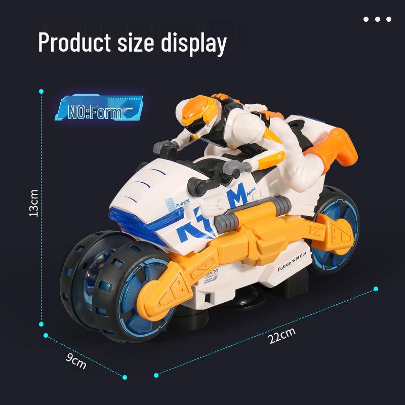 Transforming Motorcycle Warrior Toy with Lights and Music