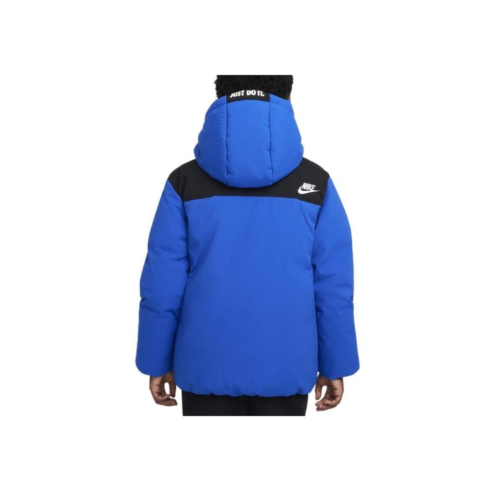 Nike Down Jacket Comfortable Soft Three-Proof Outdoor Game Royal Blue Youth Kids Jackets HQ7165-480
