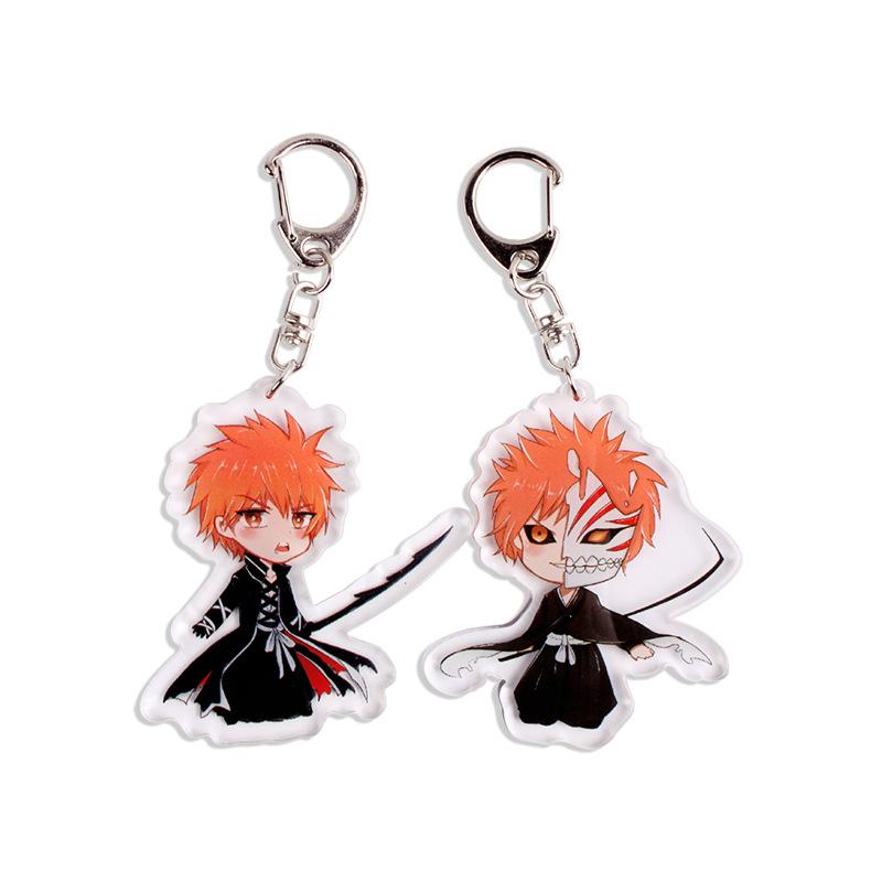 Anime Acryl Schlüsselanhänger Cartoon Kurosaki Ichigo Auto Schlüssel Zubehör