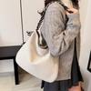 New soft wide shoulder strap flannel fashion shoulder bag