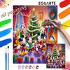 Oil Painting Kit Christmas Characters Home Bedroom Wall Decor Handmade Gift Holiday Art Festive Atmosphere Painting Supplies