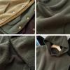 Lady Thermal Vest Women Side Button Closure Fleece Hooded Vest Solid Color Front Pocket Casual Top For Fall Winter