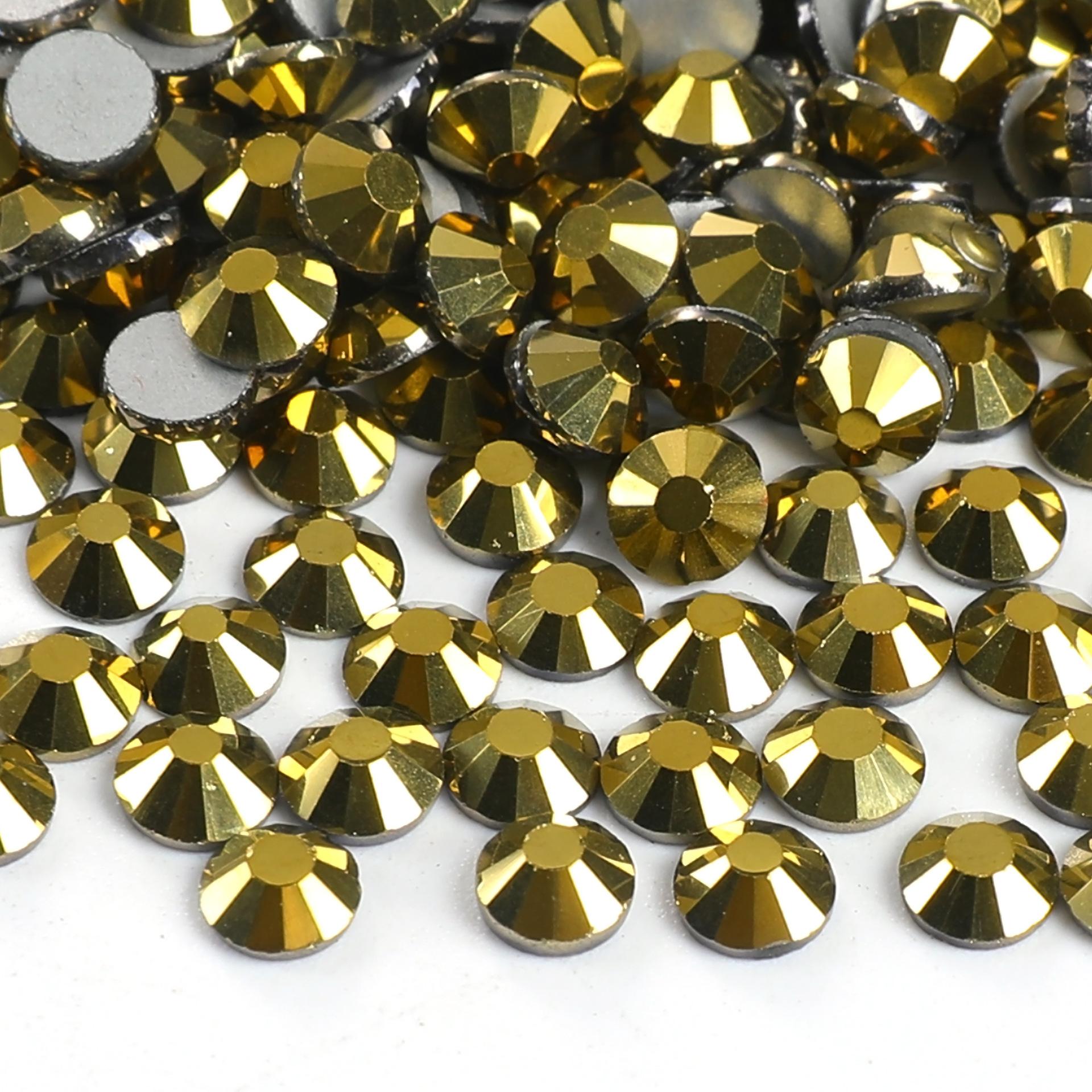 Weichen Стразы Плоское дно Алмазный маникюр Алмазный стеклянный кристалл Круглый Diy Наклейка Алмазные ювелирные изделия Аксессуары SS4 #1440 pieces
