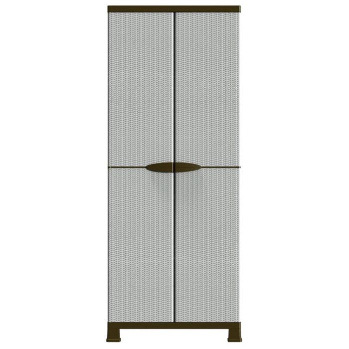 VidaXL Armoire en plastique 68x39x171,5 cm Design de rotin 337899