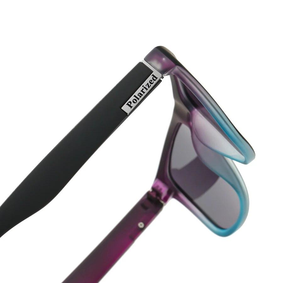 Fashion Purple Polarized Sunglasses Men Women Sun Glasses Retro Square Sport Driving Fishing Gradient Big Frame Eyewear UV400