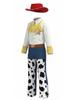 Women Men Western Cowboy Cosplay Outfit, Plaid Shirt Vest Pants Hat Set, Halloween Carnival Western Party Costume Suit