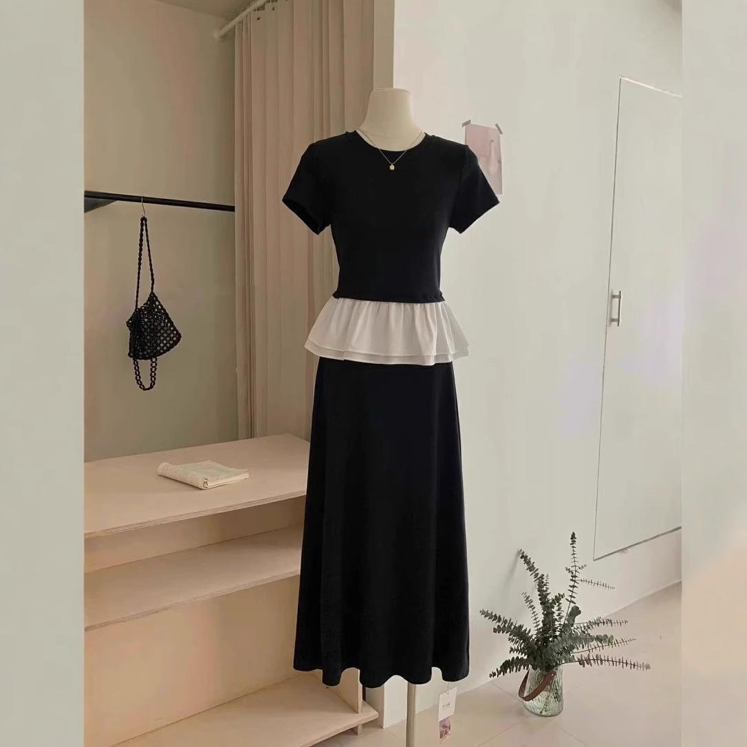 

Niche Women s Summer Ballet-Style Slimming Lace Trim Short Sleeve Top Large
