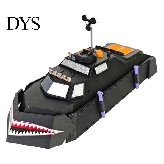 Extreme Weather Collectible 3D Printed Storm Car Model with Rotating Wind Sensor and Rollable Wheels, Detailed Armor Vehicle Realistic Tornado Replica