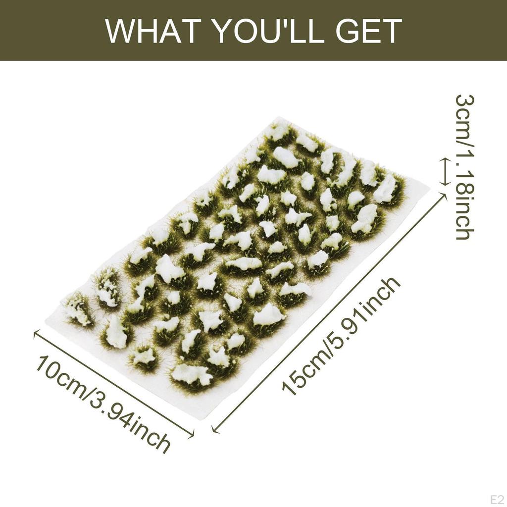 Static Snow Grass Model DIY Micro Landscape Tuft Terrain Kit for Decoration