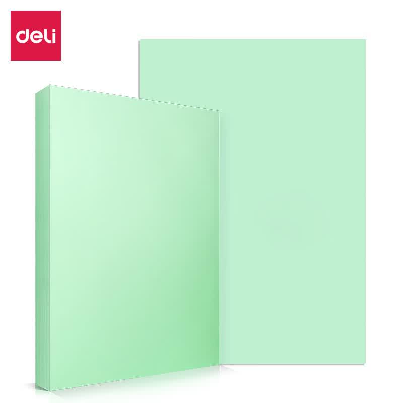 Deli A4 80g Light Green Color Copy and Craft Paper