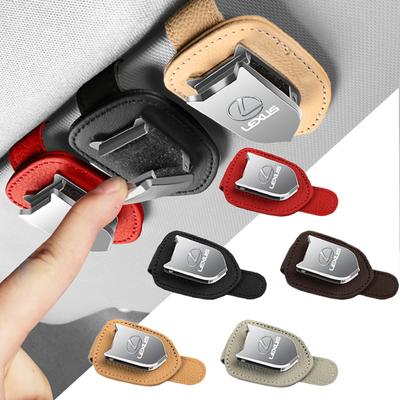 Fashion Car Sun Visor Glasses Clip Leather Eyeglasses Clip For IS ES GS LS UX NX RX