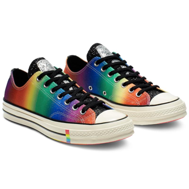 Converse Chuck Taylor All Star 1970s Pride Low-Top Canvas Shoes Unisex Red, Yellow and Blue