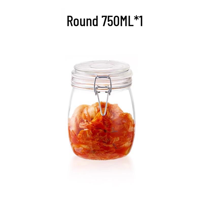 Transparent Glass Sealable Food Storage Jar & Pickling Crock