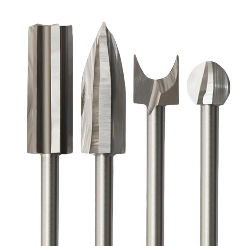 Professional Stainless Steel Wood Carving Engraving Drill Bit Kit 1mm to 10mm 11 Pieces Rotary Tool Projects Accessories