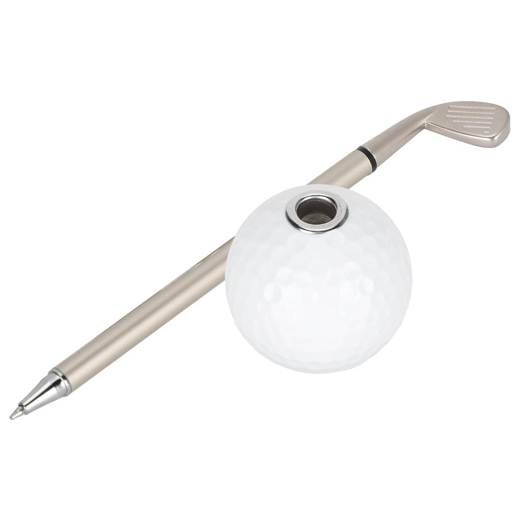 Golf Pens Decorations Office Desk MultiFunction Pen Holding Stand with Golf Ball Design(White )