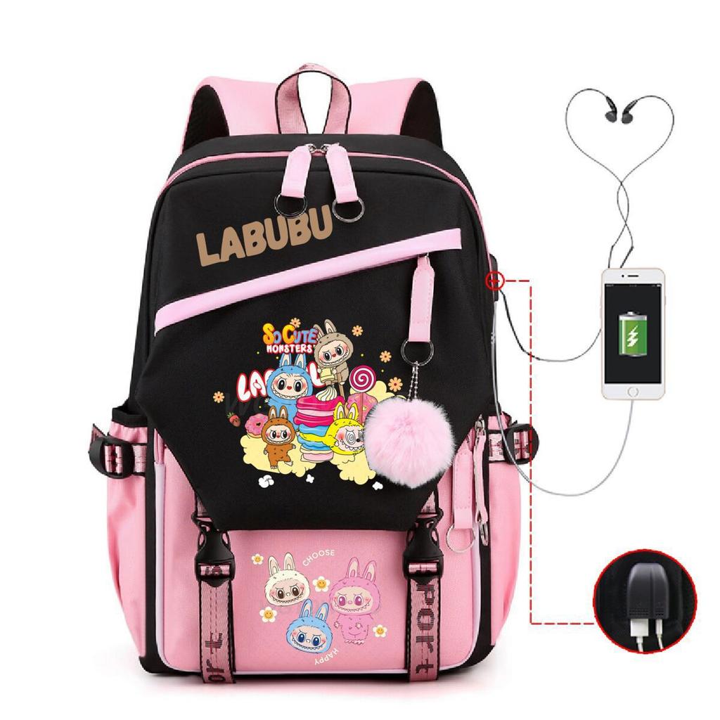 New Printed Junior High School Students Schoolbag Large-capacity Spine Backpack