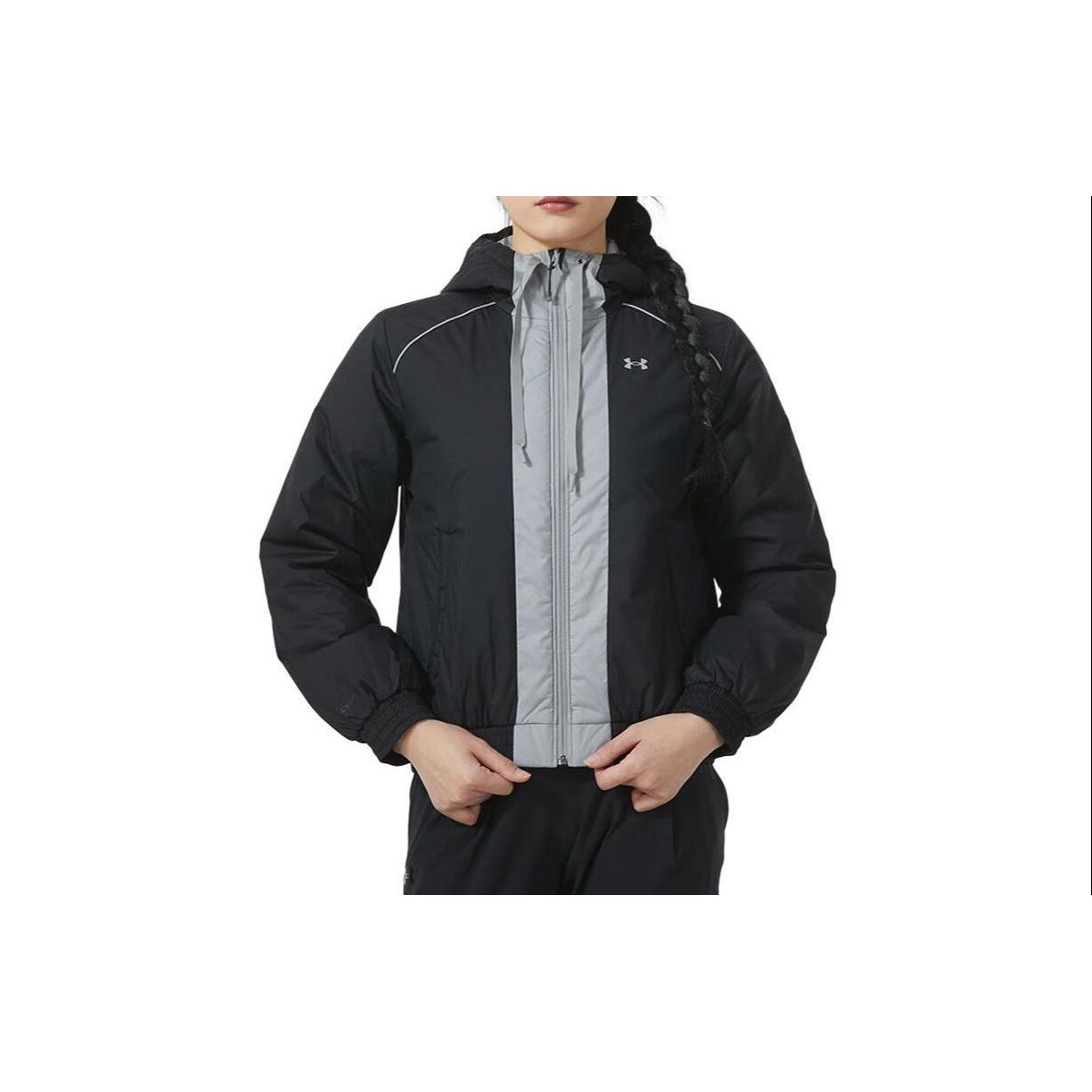 

Under Armour Logo Print Color Block Куртка с капюшоном Женские куртки Черный 1355839-002