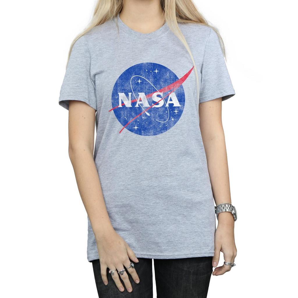 NASA Damen/Damen Klassisches Insignia Logo Boyfriend T-Shirt