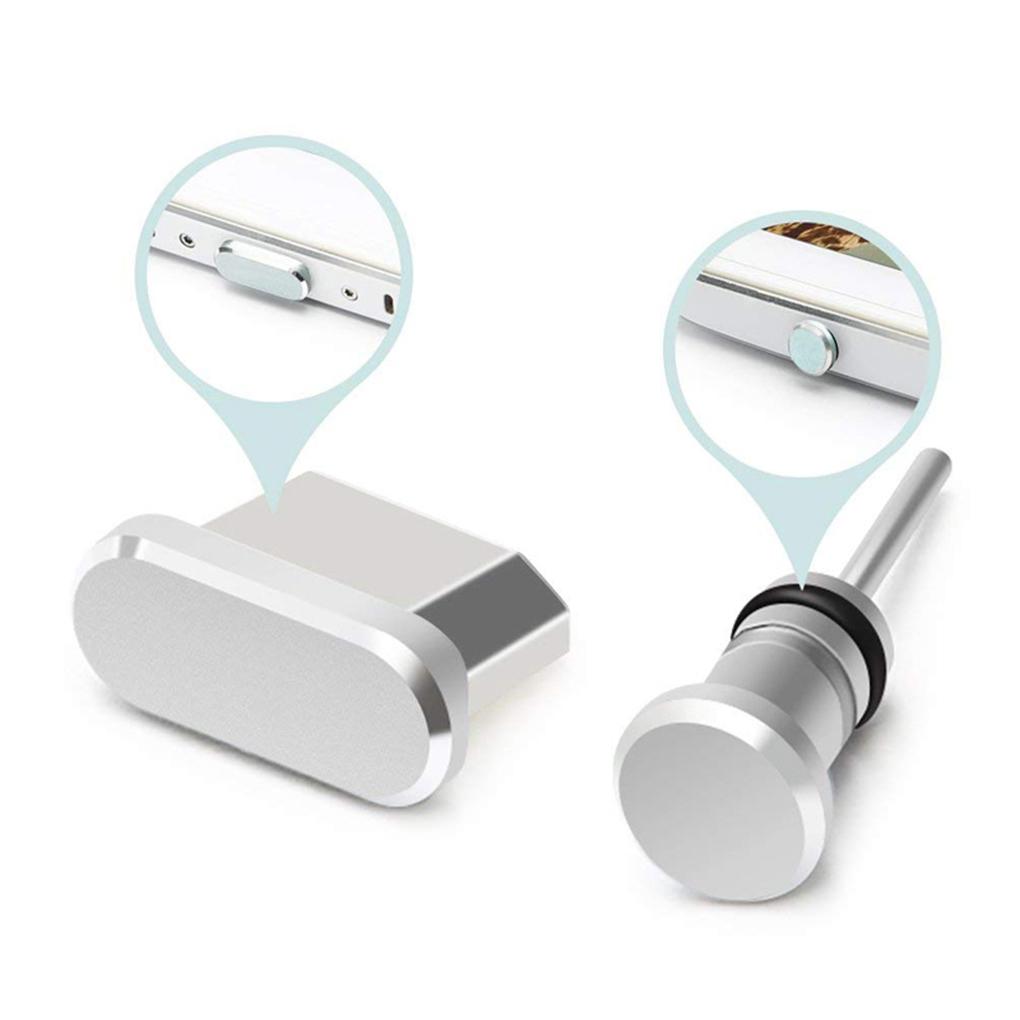 2PCS/Set Charging Port + Earphone Port Dust Plug Replacement for Android Mobile Phone 3.5mm Headset Stopper