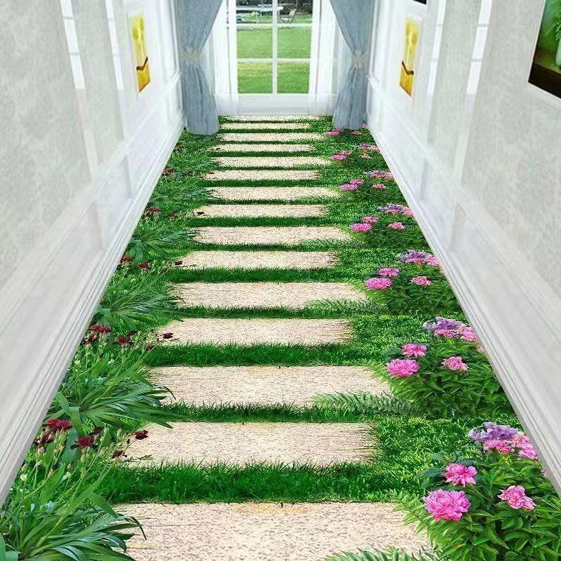 3D Corridor Long Carpet Living Room Decoration Home Aisle Non-Slip Floor Mats Modern Decor Rug