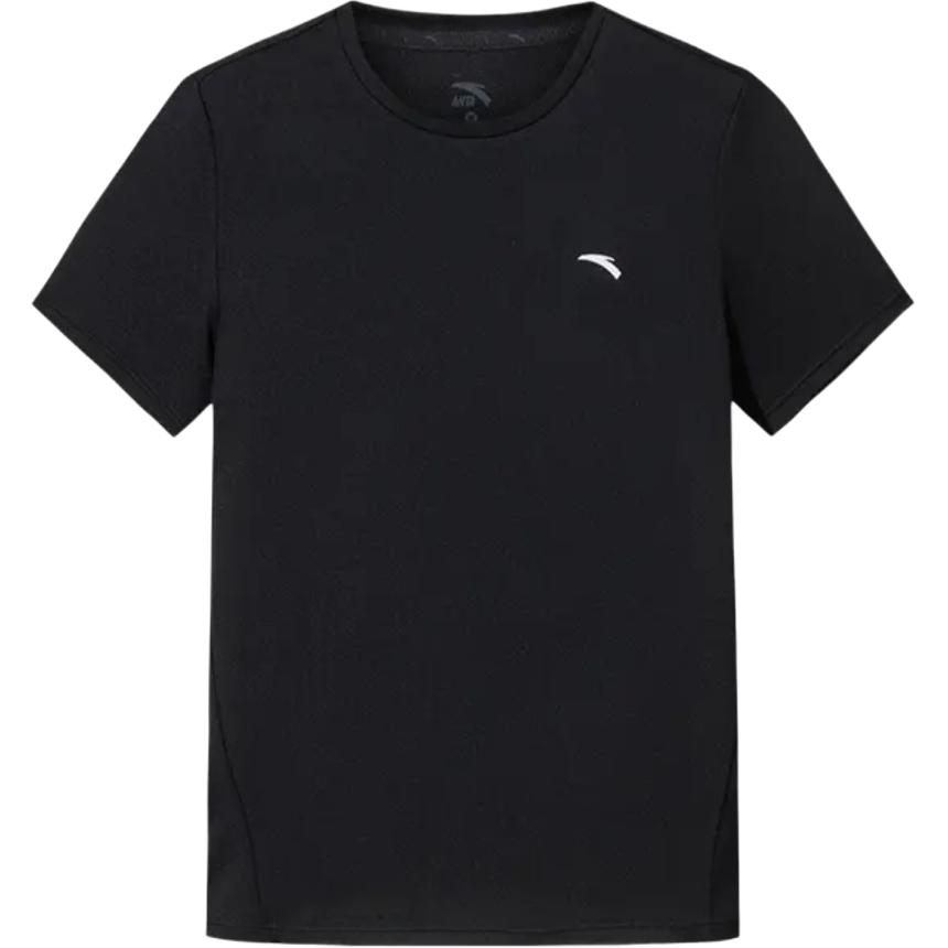 

Anta Round Neck Solid Color Breathable Versatile Short Sleeve T-Shirt Women Tops Black 962527125-6 M