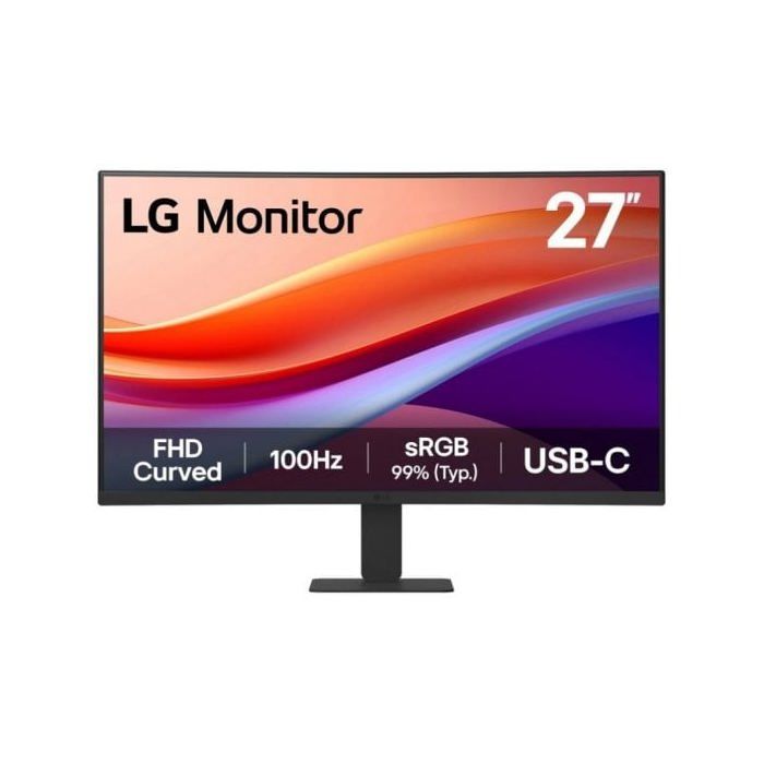 Monitor LG 27U421A-B 27" Full HD 100Hz VA Zakřivený HDR10 USB-C Flicker Free Černý