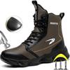 High Top Men Safety Shoes Lightweight Steel Toe Sneakers Man Work Safety Boots Male Construction Work Shoes Protective Footwear