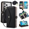 WEFOR Crossbody Wallet Case for iPhone 17/16 Pro Max/Air/17e/16e Strap Card Holder Mirror Kickstand Handbag Purse Shockproof