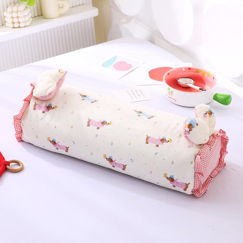 Pure Cotton Cartoon Buckwheat Pillow - Breathable, Sweat-Absorbent, Herbal Core, Removable & Washable Cover, Ideal for Kids & Students.