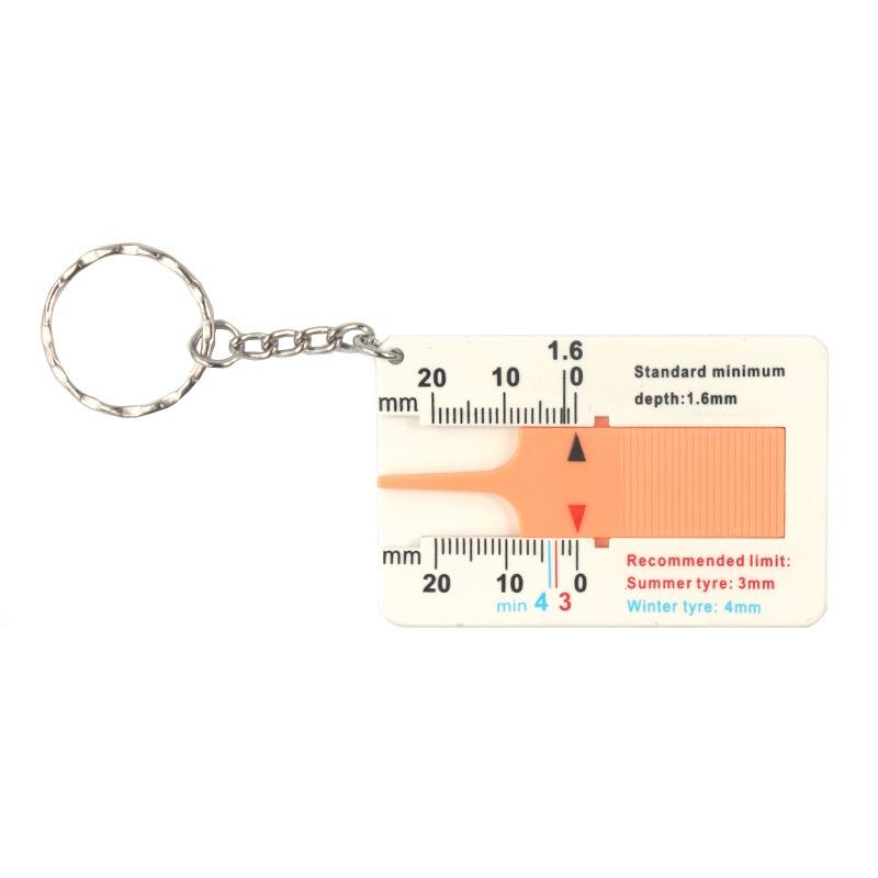 4Pcs Plastic Tire Tread Depth Gauge Plastic Portable Measuring Tread Depth Gauge Digital for Motorcycle Vehicle Car 0-20 Mm