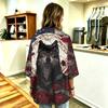 Women's Halloween Print Hooded Pullover Top with 3/4 Sleeves