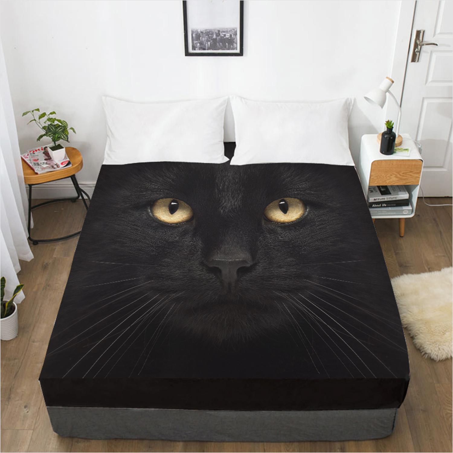 Модная домашняя простыня с котенком и 3D принтом — фото 7