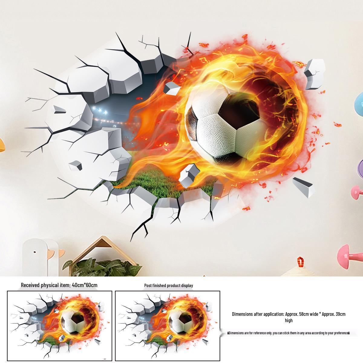 2026 World Cup Football Fan Window Sticker - Decorative Theme 60cm*40cm, 1 Sheet (Cotton Swab Roll)