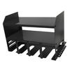 Power Tool Organizer 4 Slots Iron Structure Multifunctional Compact Drill Holder Wall Mount for Workshop Warehouse Black