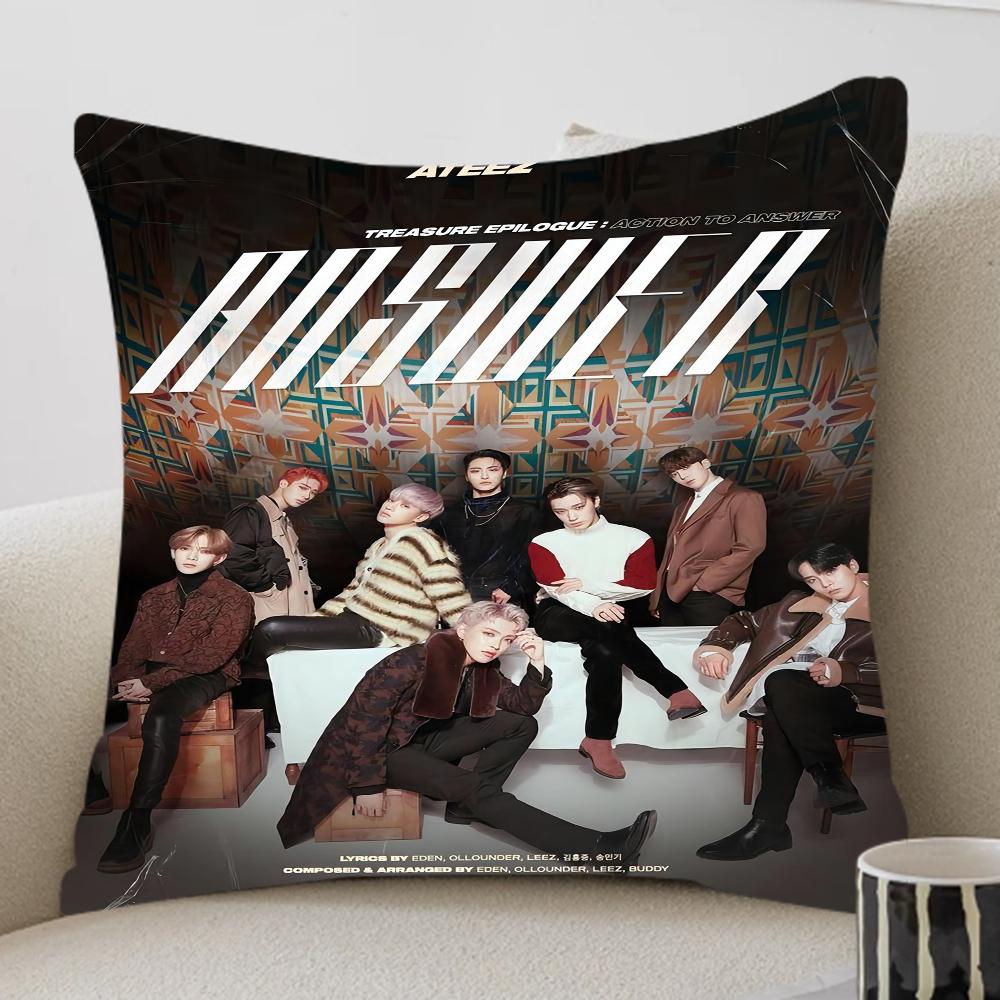 AATEEZZ KPOP Personalized Pillow Cover Kids Bedroom Wild Party Decor Pillowcase Kid Birthday Shower Gift