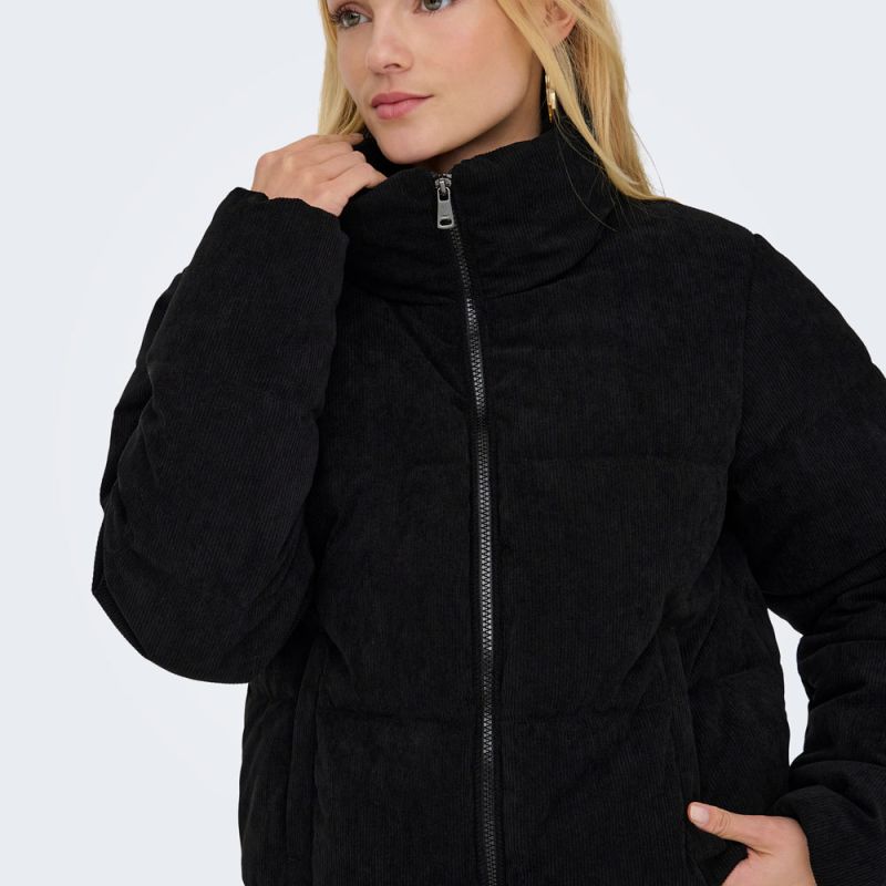 Sametová prošívaná bunda se stojáčkem a zapínáním na zip pro ženy ONLY