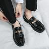 Fashion New Mens Casual Leather Shoes Antiskid Derby Loafer Classic Round Toe Business Dress Shoes Outdoor Luxury Thick Bottom Shoes