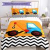3pcs Excavator Bedding Set Duvet Cover Closure Includes 1 Duvet Cover & 2 Pillowcases, Soft and Comfortable for All Seasons.