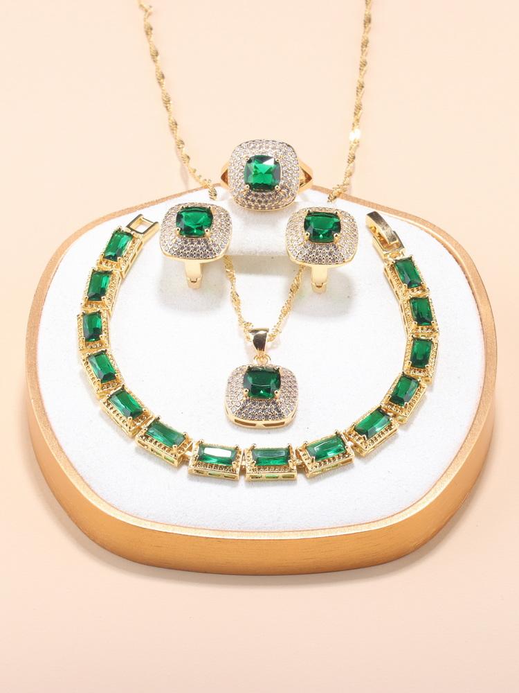 Brazilian Wedding Accessories  Gold Plated Dubai Luxury Quality Zircon Necklace And Hoop Earrings Bridal African Jewelry Sets