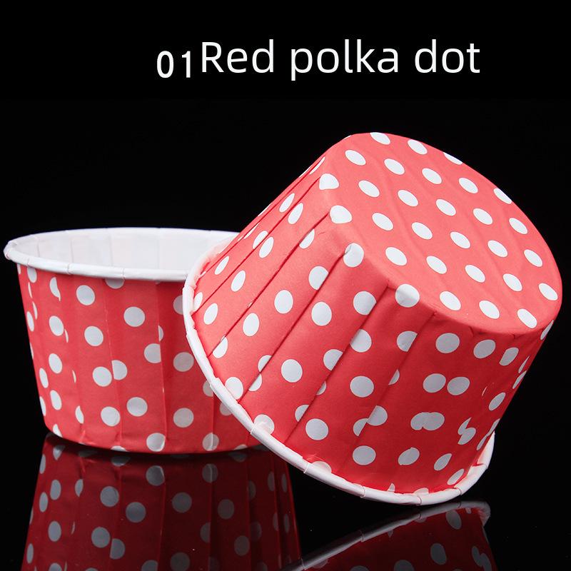 High-Temperature Polka Dot Baking Cups with Coated Rolled Edges