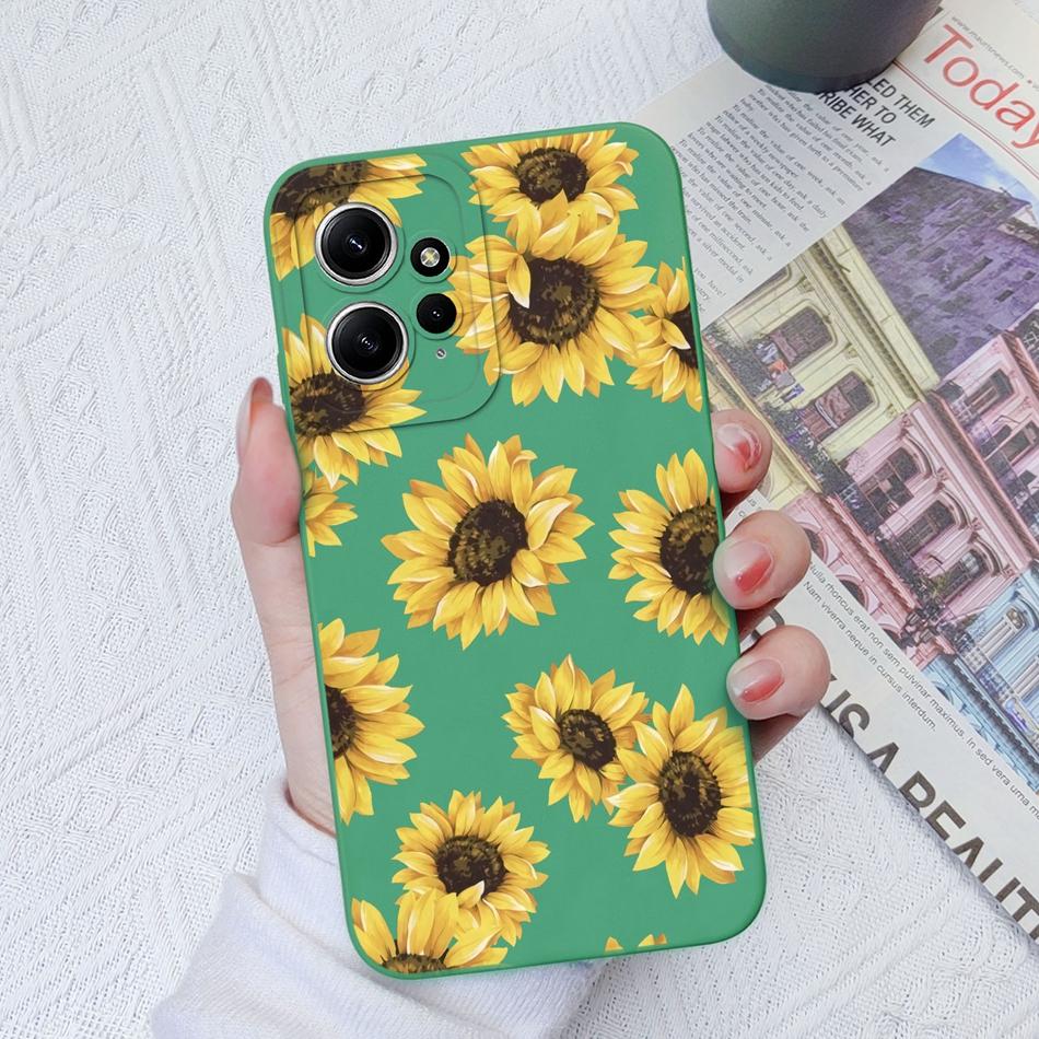 Cases For Xiaomi Redmi Note 12 12S 4G 5G Cute Patterned Liquid Silicone Anti Knock Back Cover For Redmi Note 12 S Funda Bumper