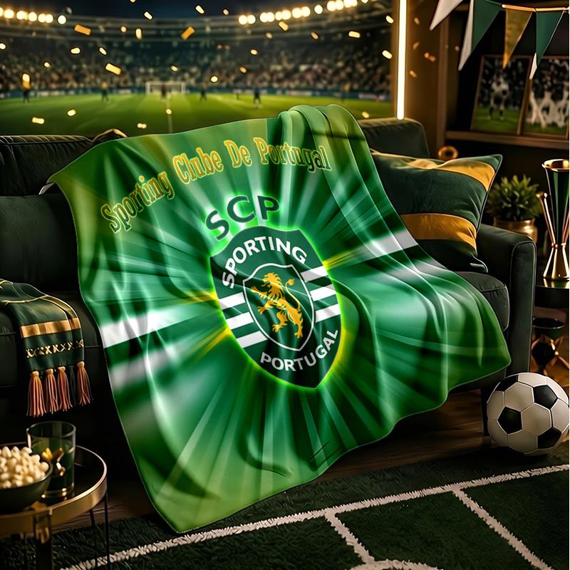 Sporting football Crest Throws Blanket Flannel Blankets Plush for Couch Bed Gifts for Men Women Travel picnic blanket Christmas fan gifts
