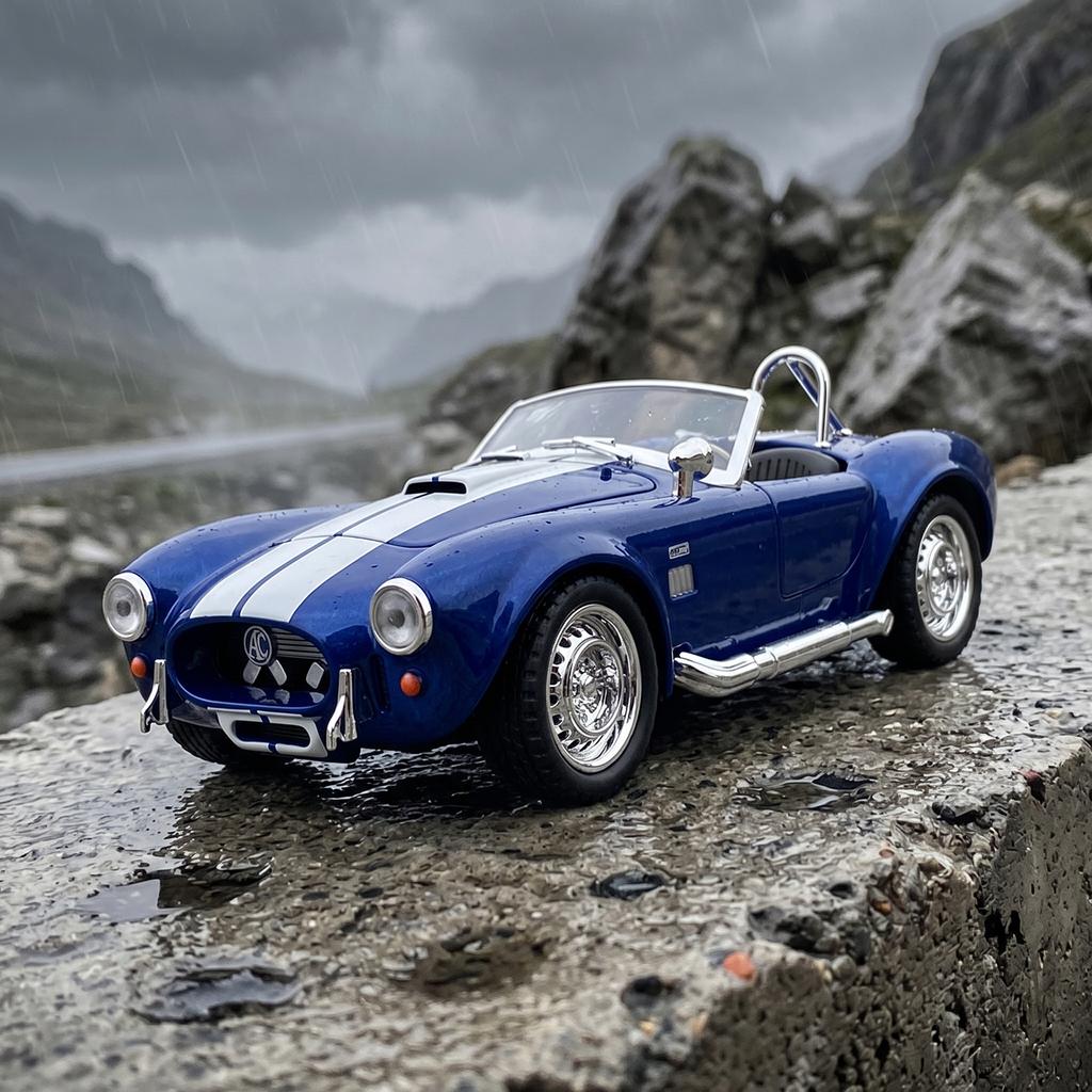 1:22 Shelby Cobra 427 Classic American Roadster Alloy Diecast Model Car Home Decoration Desktop Display Ornament High Simulation