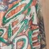 MAXZA Loose Fit Round Neck Knit Lettering Artwork Zd03qk015on