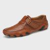 Men's Casual Leather Slip-On Driving Shoes - Breathable, Soft-Soled, All-Match Style, Large Size (Model 8899)